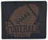 Football Logo Mens RFID Blocking Genuine Leather Bifold Wallet /53HTC Football